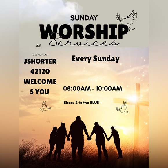 UNBRANDED Other - SUNDAY WORSHIP FLYER LIKE TO BE NOTIFIED WHEN I GO LIVE 💕